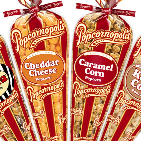 Popcornopolis Ultimate Classic Assorted Tall Cones, Variety, 24-count