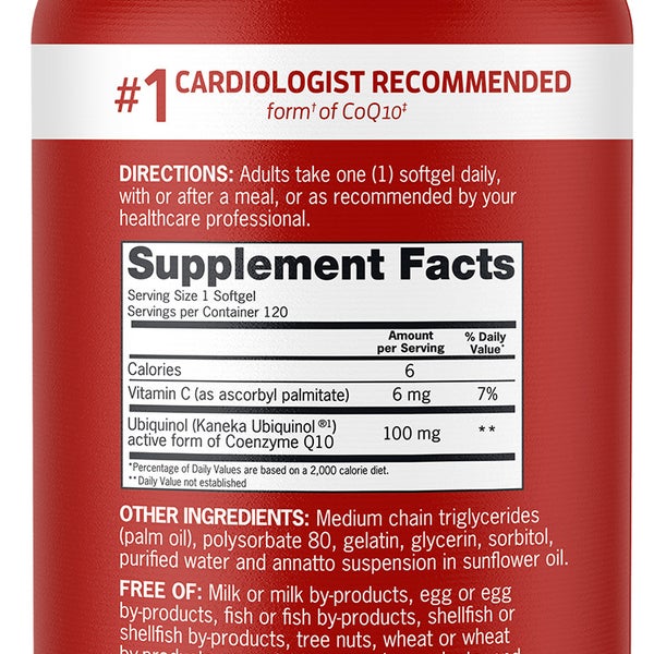 Qunol Mega CoQ10 Ubiquinol 100 mg., 120 Softgels