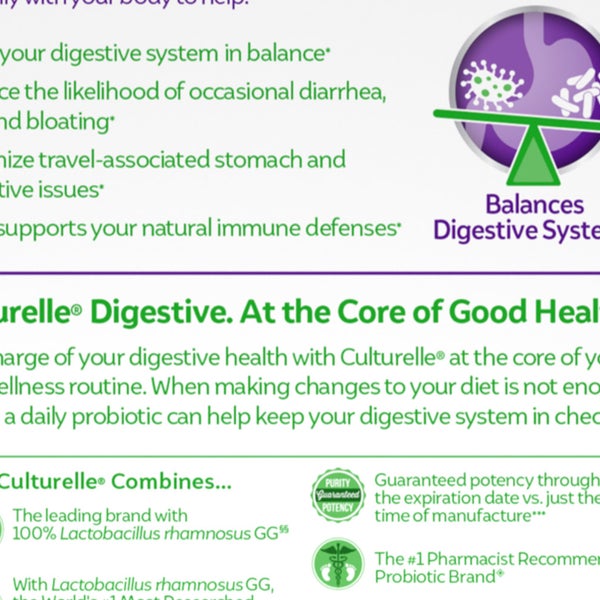 Culturelle Digestive Health Probiotic, 80 Vegetarian Capsules