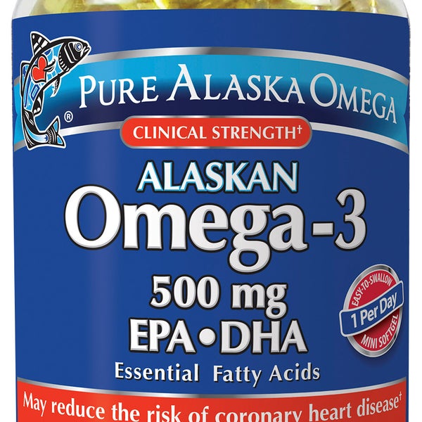 Pure Alaska Omega-3 500 mg. EPA+DHA, 180 Mini Softgels