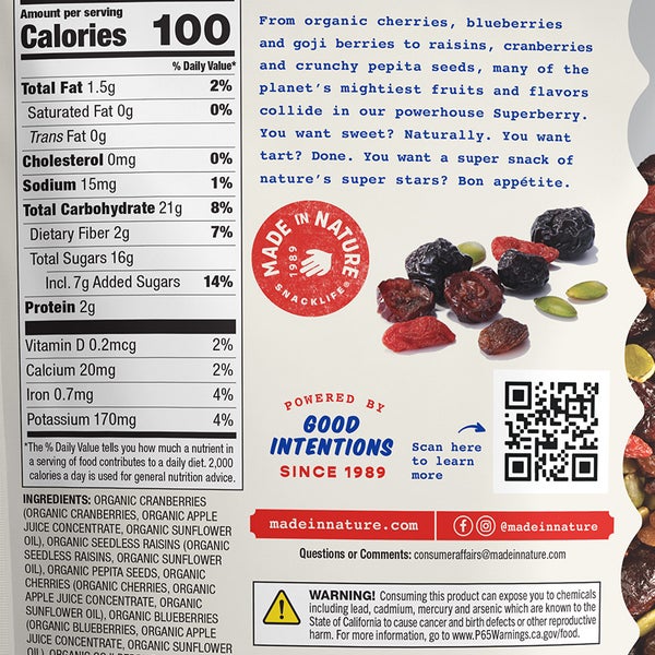 Made in Nature Organic Berry Fusion 24 oz, 2-pack