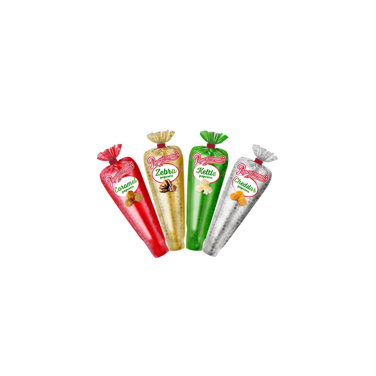 Popcornopolis Variety Metallic Holiday 48-count Mini Cones