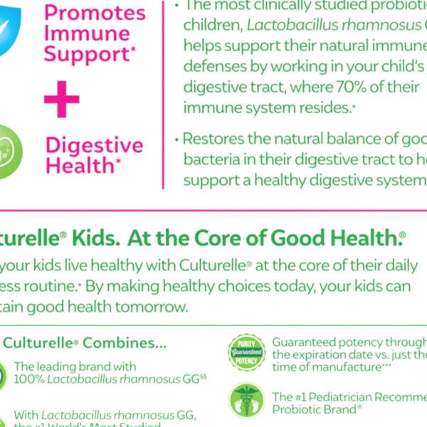 Culturelle Probiotic Kids Purely Probiotics, 60 Chewable Tablets