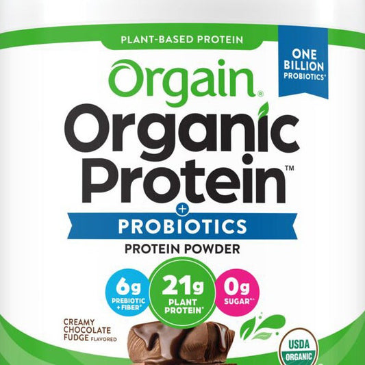 Orgain USDA Organic Plant Protein Powder, Creamy Chocolate Fudge, 2.74 lbs