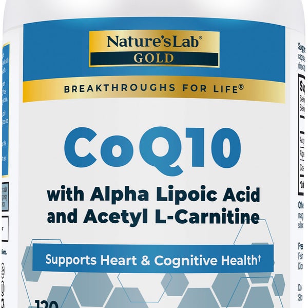 Nature's Lab CoQ10 200 mg + Alpha Lipoic Acid + Acetyl L-Carnitine, 120 Vegetarian Capsules