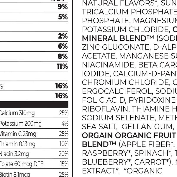 Orgain USDA Organic Kids Nutritional Protein Shake, Chocolate, 8 fl oz, 24-pack