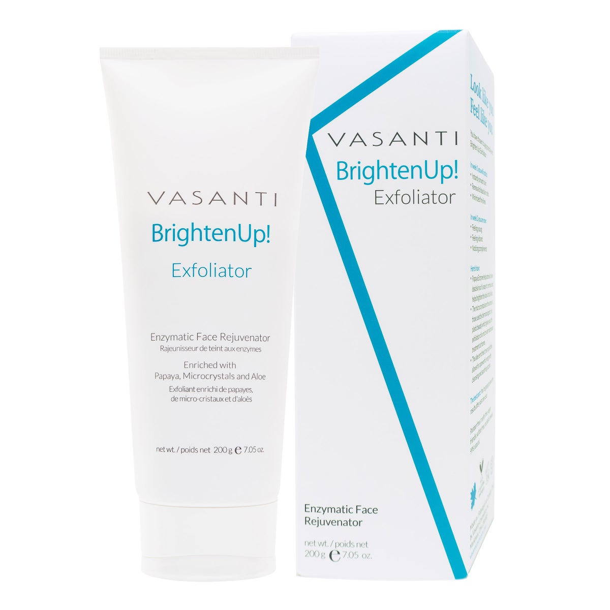 VASANTI Brighten Up! Exfoliator Enzymatic Face Rejuvenator, 7.05 oz