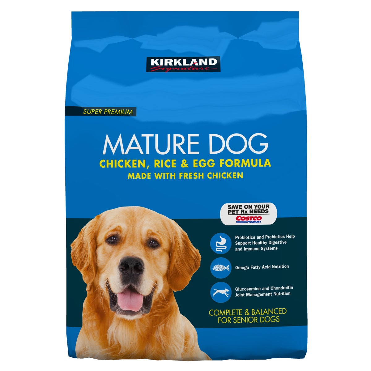 Kirkland Signature Mature Formula Chicken, Rice and Egg Dog Food 40 lb.