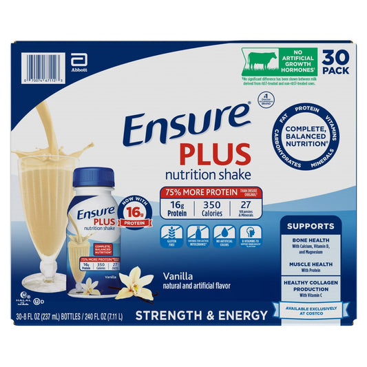 Ensure Plus Nutrition Shake, Vanilla, 8 fl. oz, 30-pack