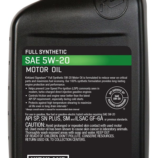 Kirkland Signature 1-Quart 0W20 & 5W20 Full Synthetic Motor Oil, 12-pack