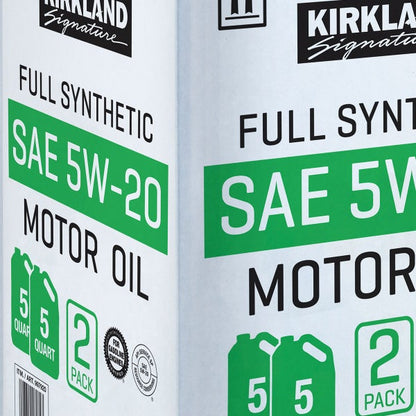 Kirkland Signature 5-Quart 0W20 & 5W20 Full Synthetic Motor Oil, 4-pack
