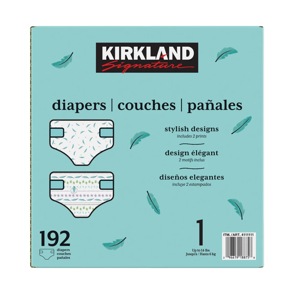 Kirkland Signature Diapers Sizes 1-2