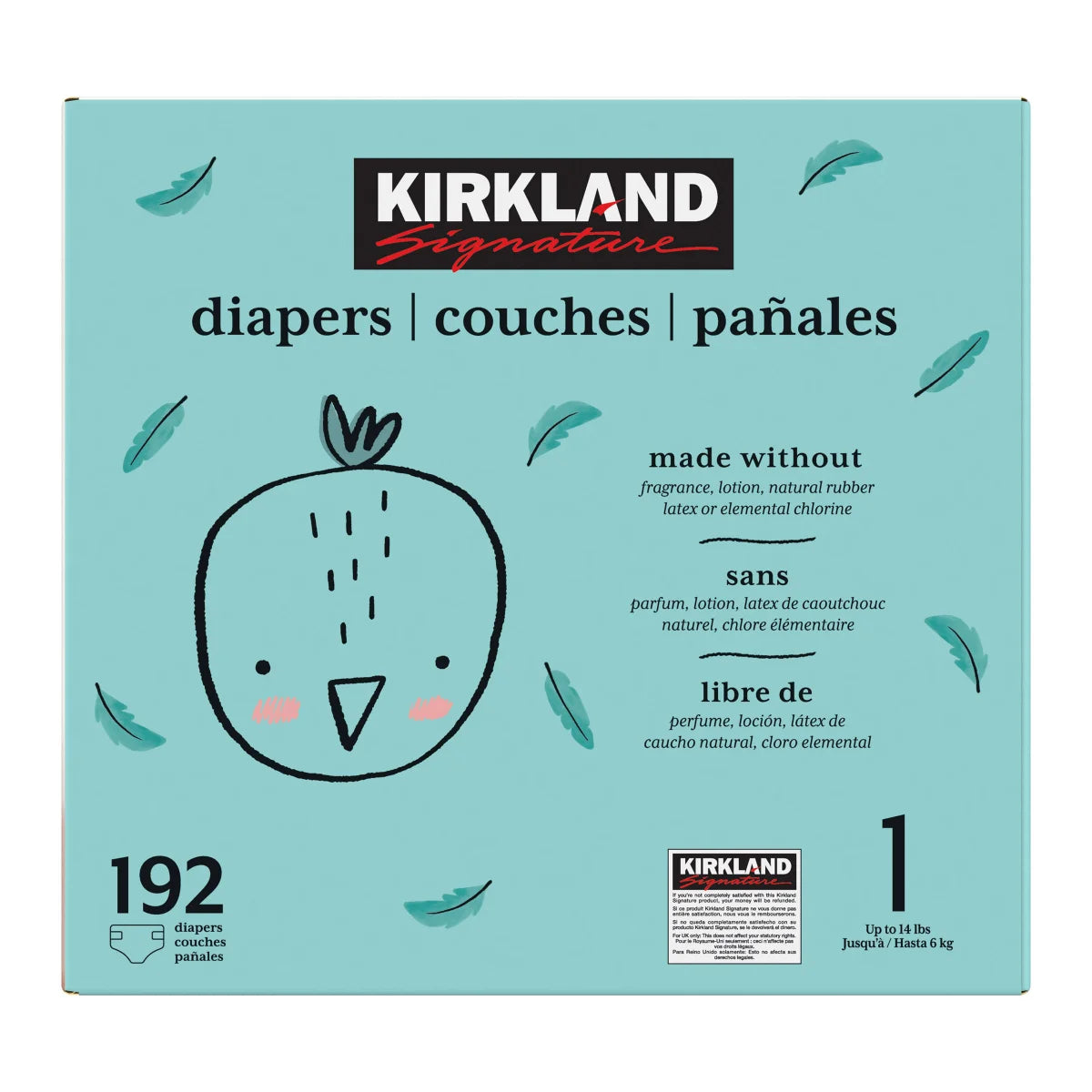 Kirkland Signature Diapers Sizes 1-2