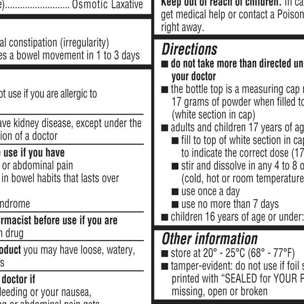 MiraLAX Powder Laxative, 68 Doses