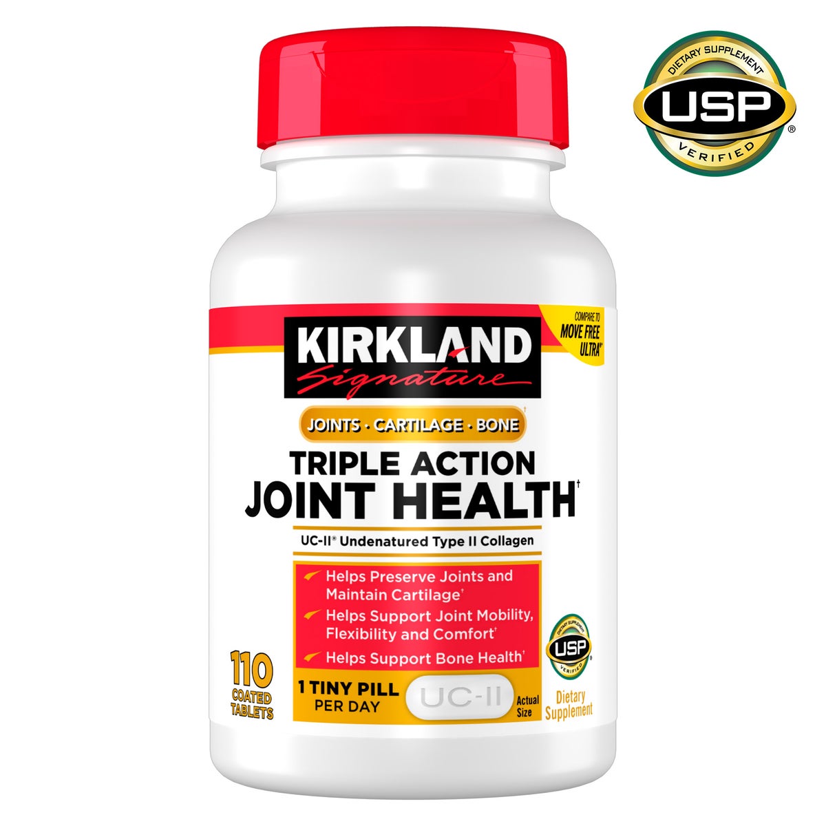 Kirkland Signature Triple Action Joint Health, 110 Coated Tablets