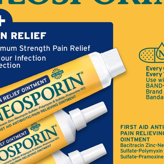 Neosporin + Max Strength Pain Relief Dual Action Topical Antibiotic Ointment, 2 Ounces