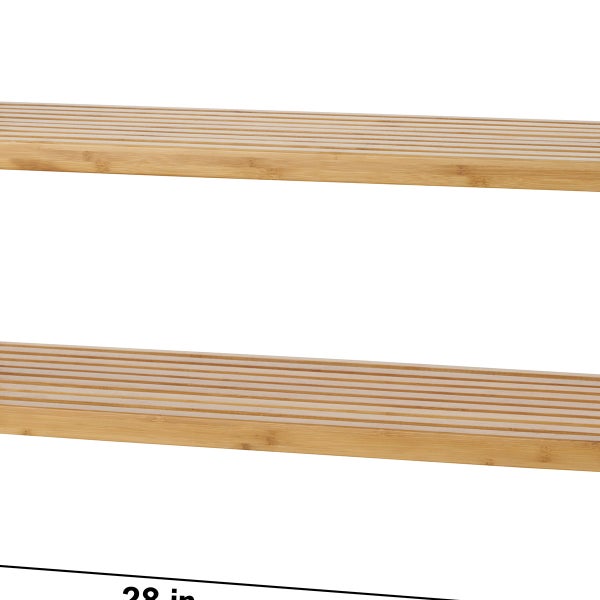 TRINITY Bamboo 2-tier Shoe Rack, 2-pack