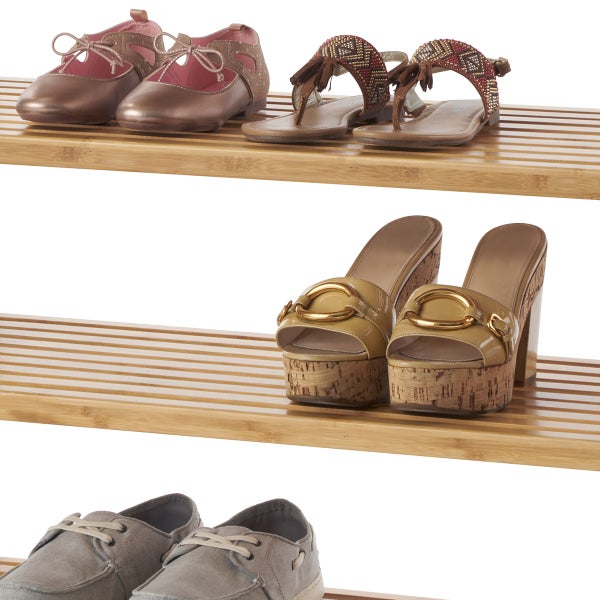 TRINITY Bamboo 2-tier Shoe Rack, 2-pack