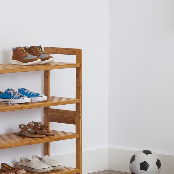 TRINITY Bamboo 2-tier Shoe Rack, 2-pack