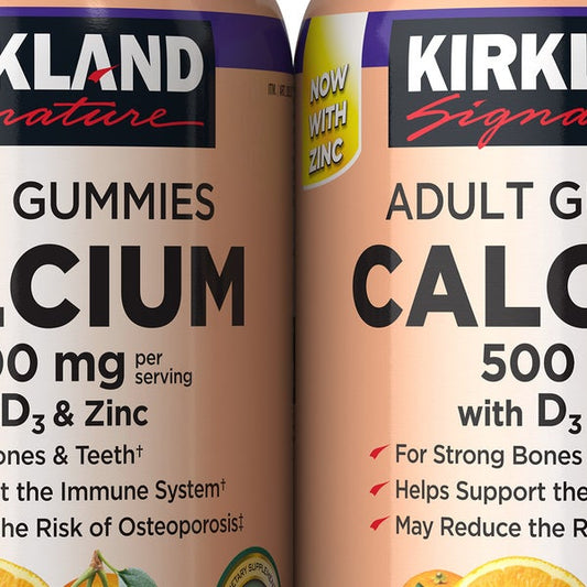 Kirkland Signature Calcium 500 mg with D3 & Zinc, 240 Adult Gummies