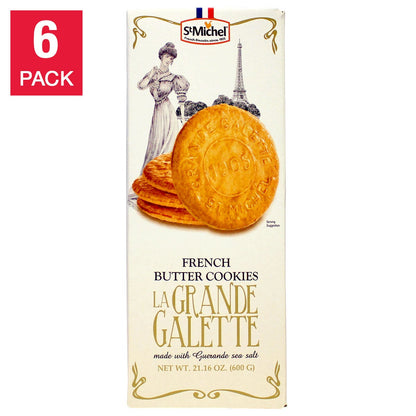 La Grande Galette French Butter Cookies, 1.3 lb, 6-pack