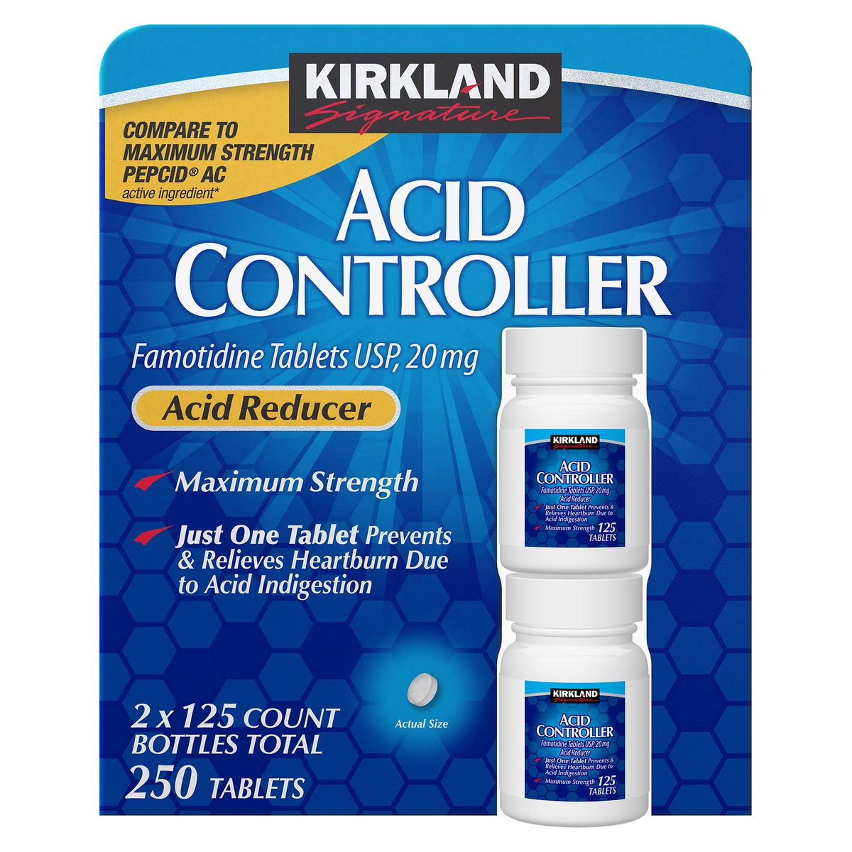 Kirkland Signature Acid Controller 20 mg., 250 Tablets