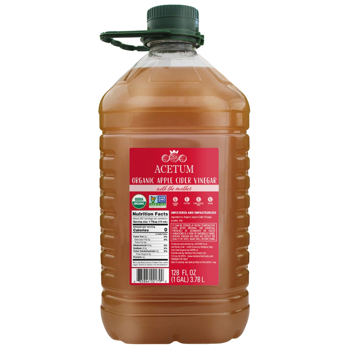 Acetum Organic Apple Cider Vinegar with the Mother, 128 fl. oz.