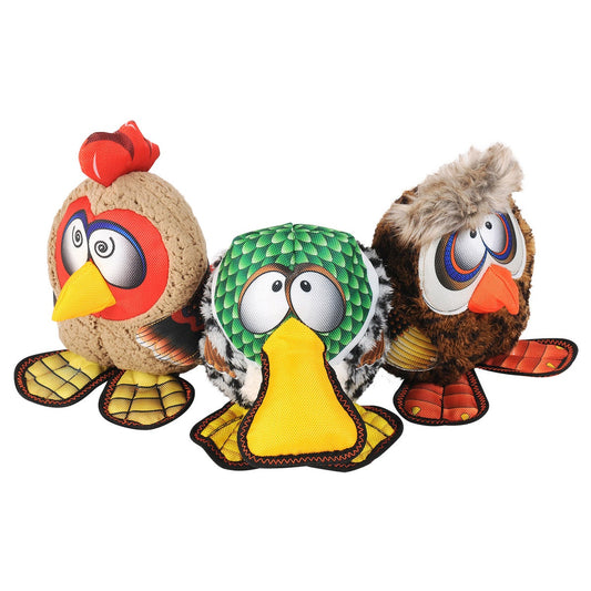 Happy Tails Barnyard Buddies Dog Toys, 3-count