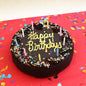 David's Cookies Chocolate Fudge Birthday Cake, 3.75 lbs. Includes Party Pack (16 Servings)