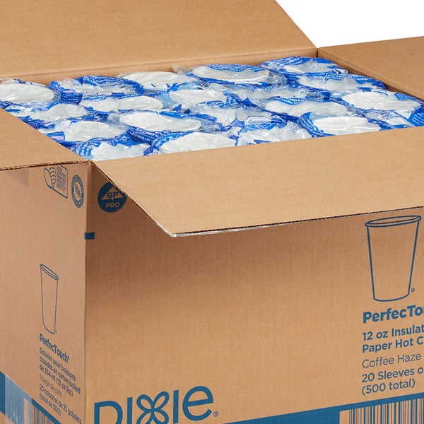 Dixie PerfecTouch 12 oz Paper Hot Cup, 500-count