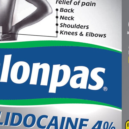 Salonpas LIDOCAINE 4% Pain Relieving Gel-Patch, 15 Patches