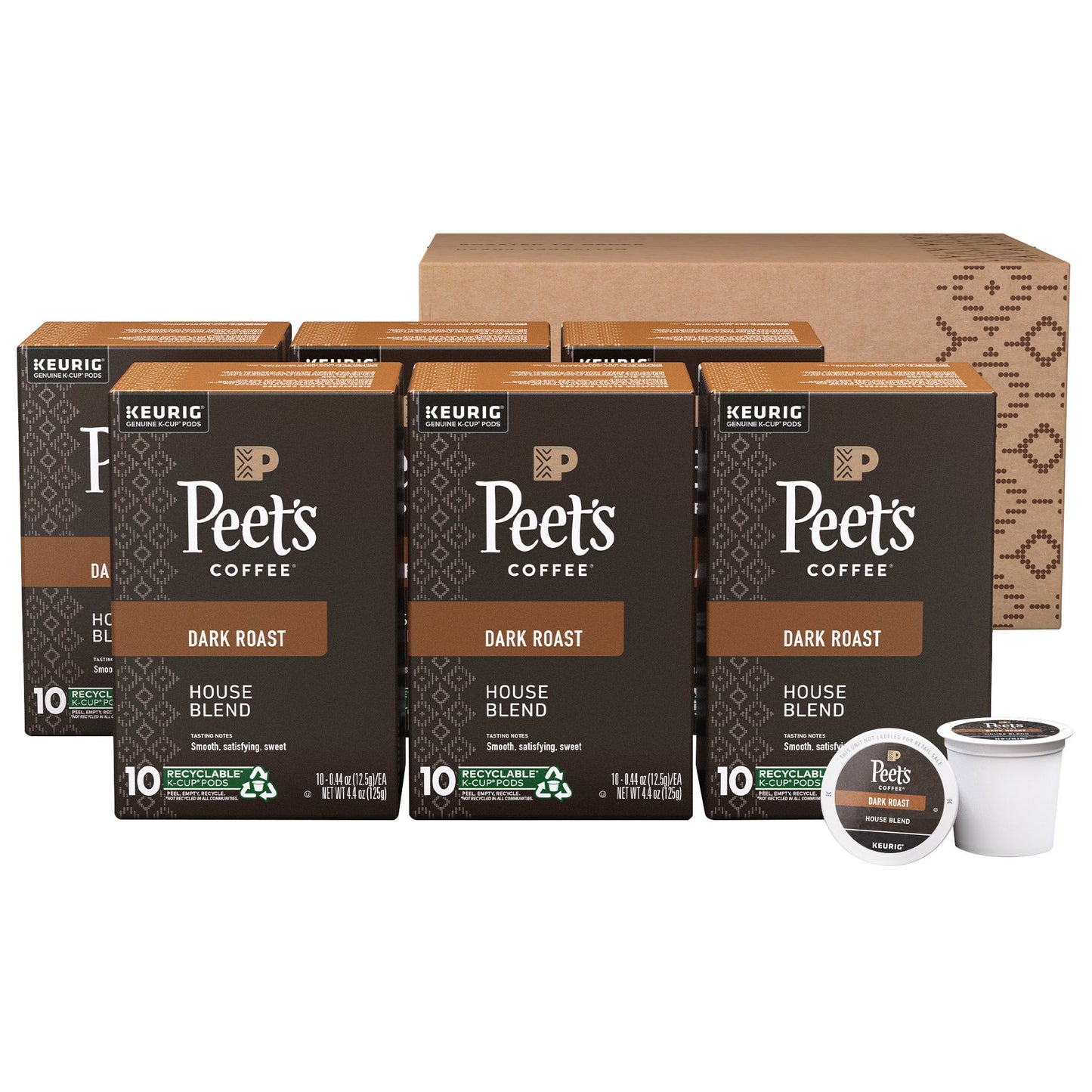 Peet’s Coffee House Blend K-Cup Pod, 60-count