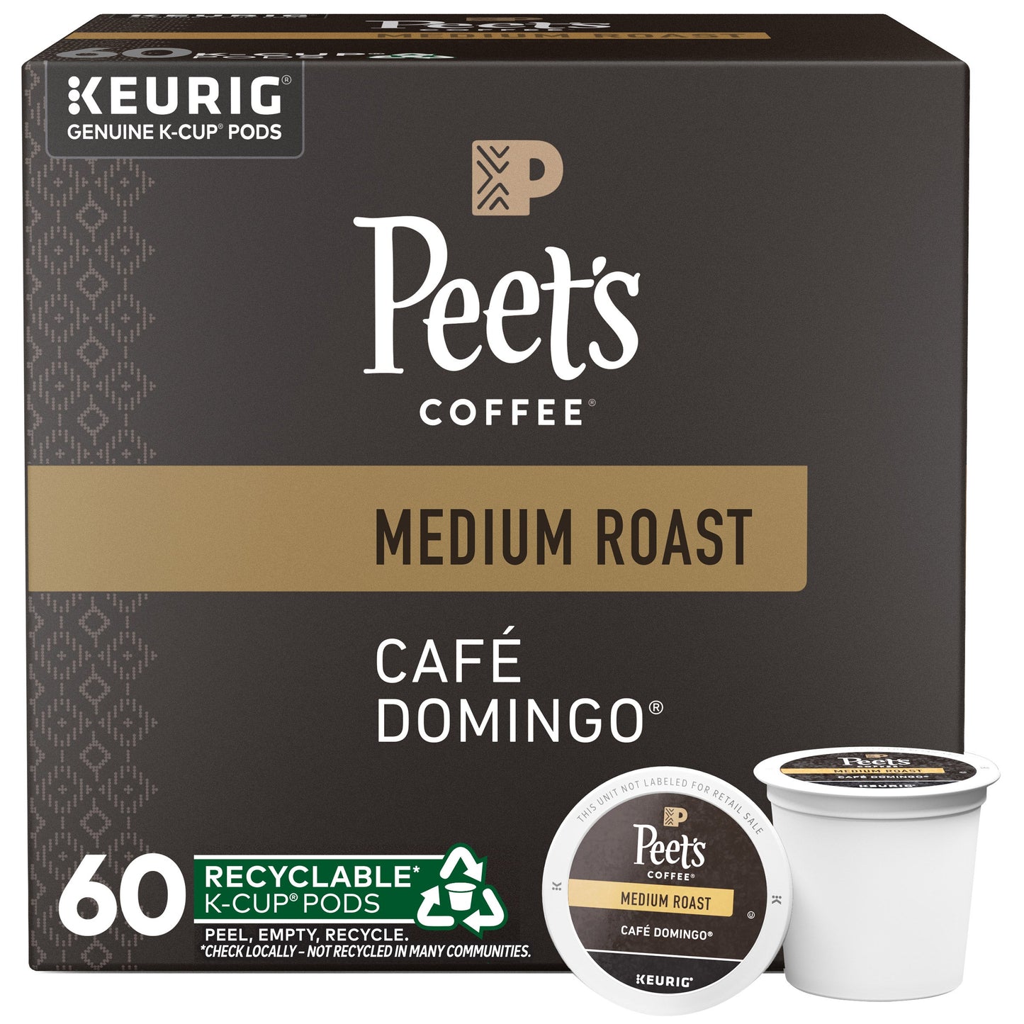 Peet’s Coffee Café Domingo K-Cup Pod, 60-count