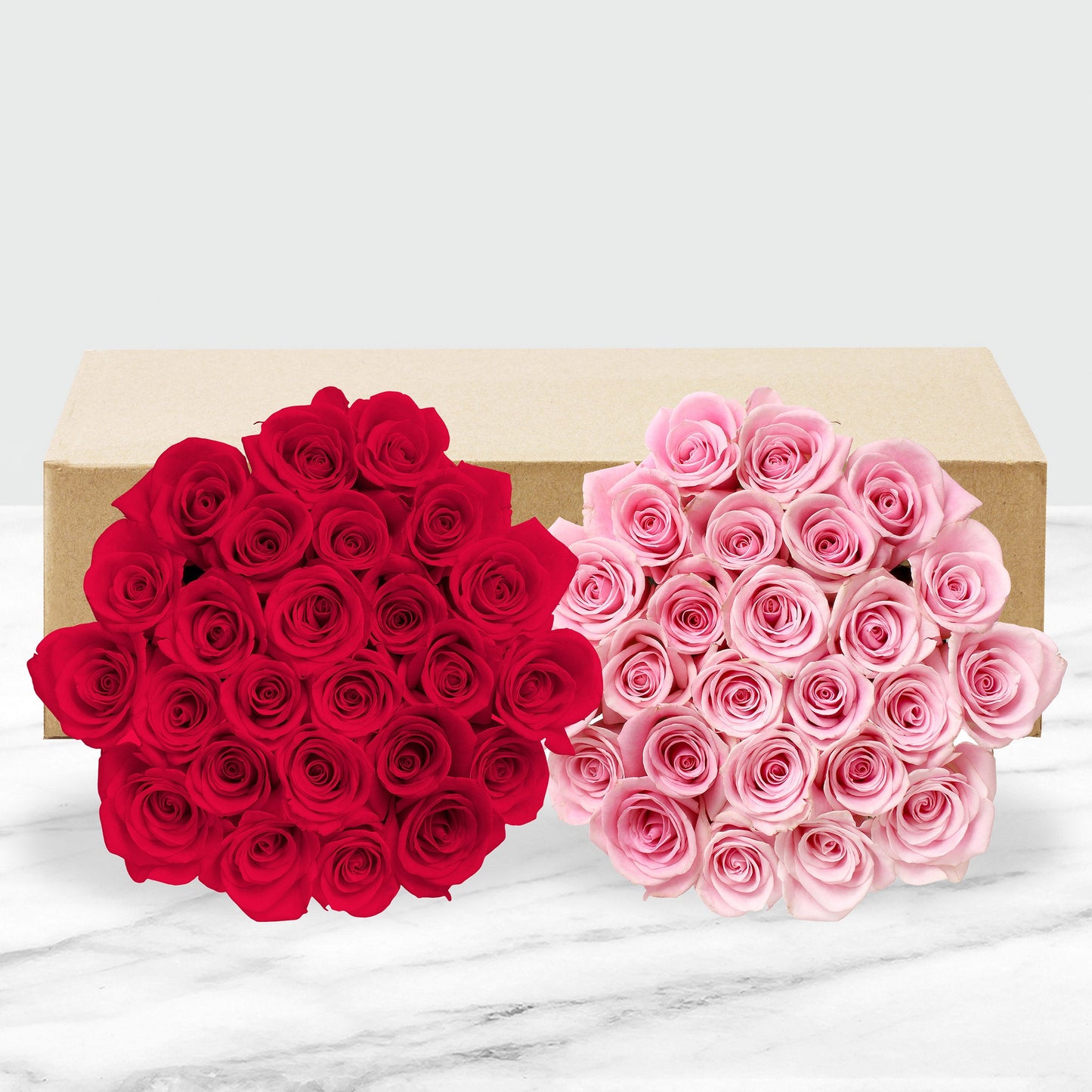 50-stem Hot Pink & Light Pink Roses