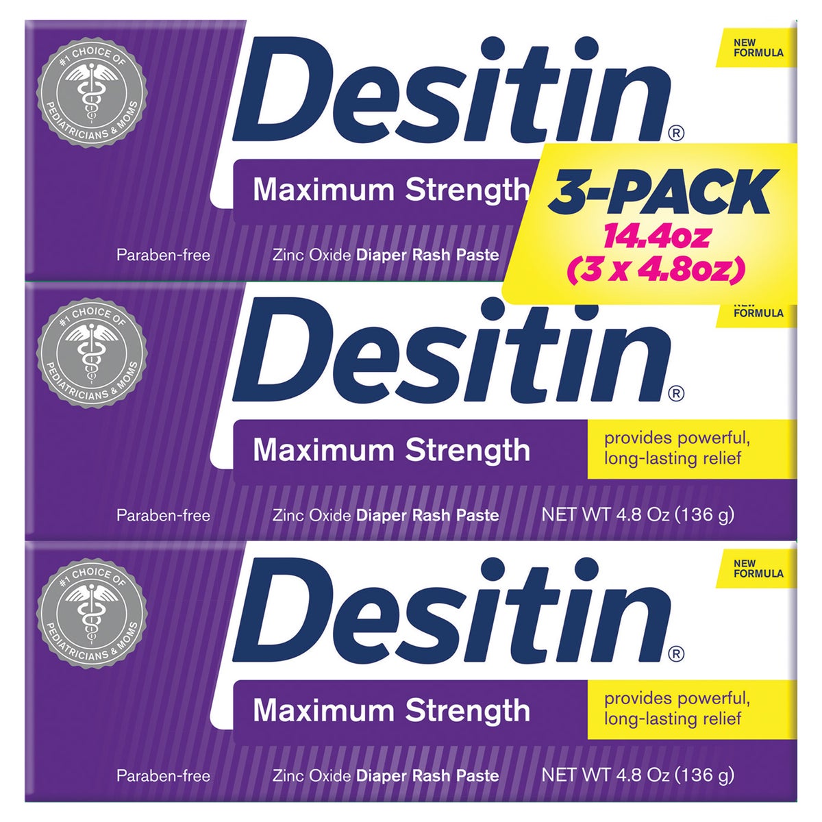 Desitin Maximum Strength Baby Diaper Rash Cream with 40% Zinc Oxide, 14.4 Ounces