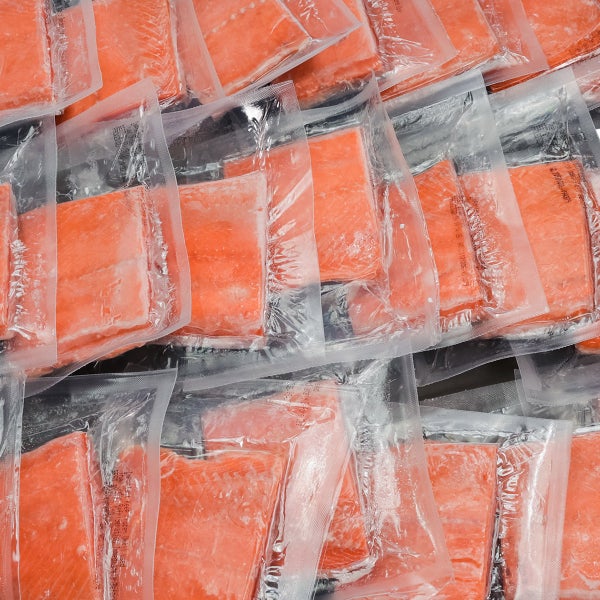 Northwest Fish Wild Alaskan Sockeye Salmon Fillets Total 25 Count, 1 Case Totaling 10 Lbs.