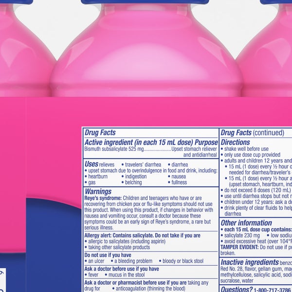 Pepto Bismol Ultra, 5 Symptom Digestive Relief Liquid, 36 Ounces