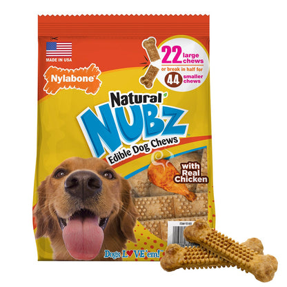 Nylabone NUBZ Dog Chews, 22-count, 2-pack