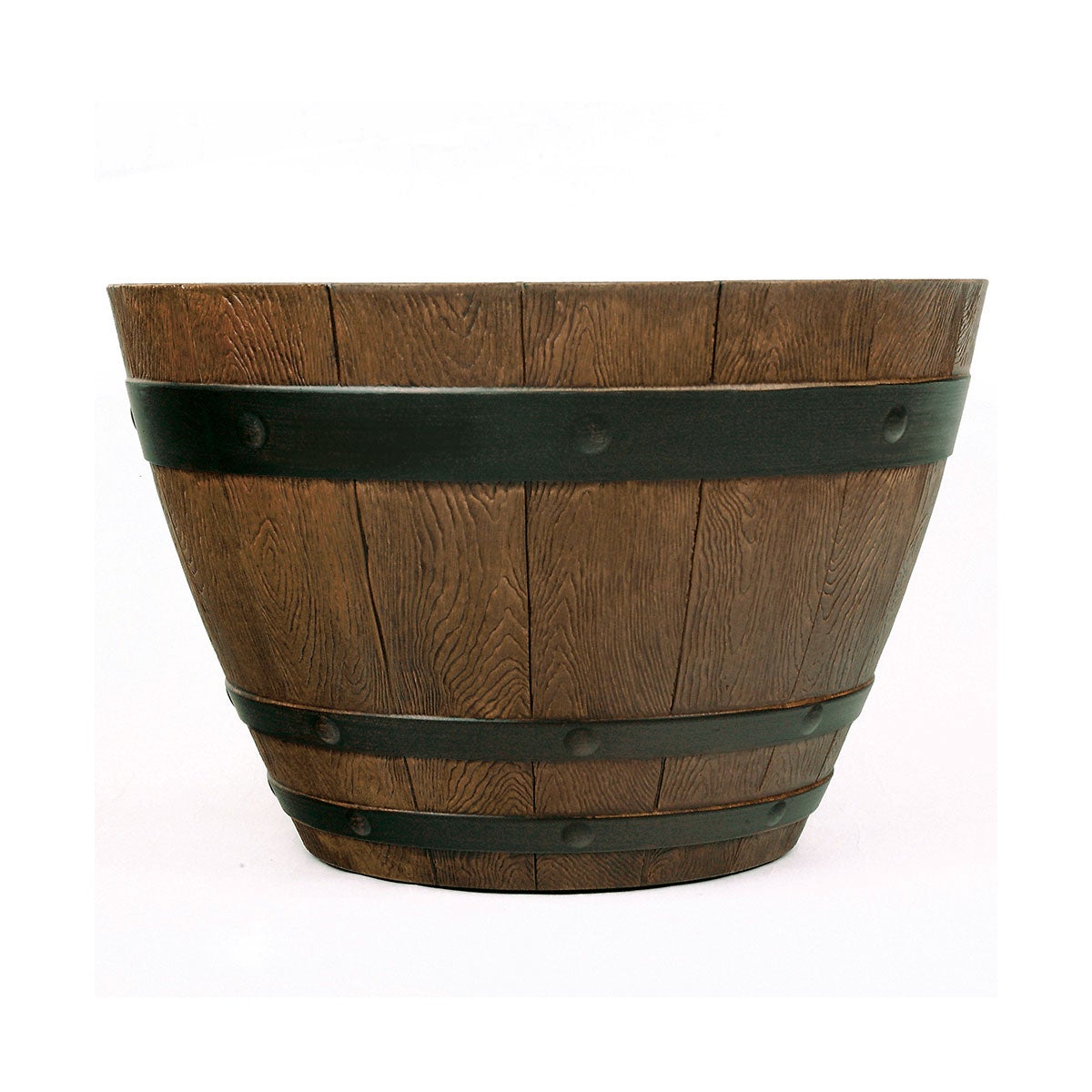 22.25" Woodford Barrel Planter, 2-pack