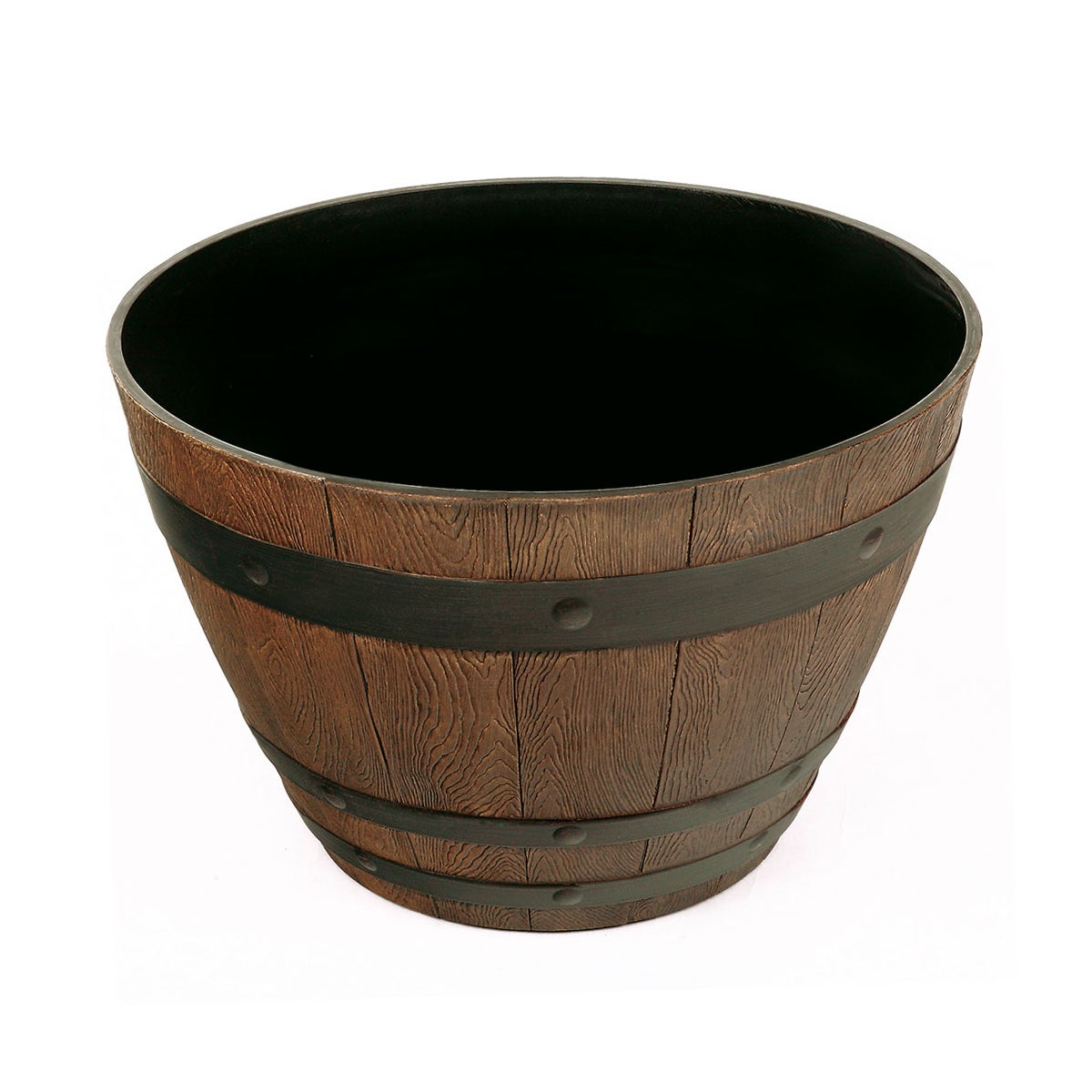 22.25" Woodford Barrel Planter, 2-pack