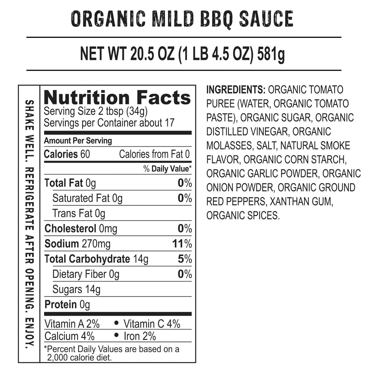 Kinder's Organic BBQ Sauce Variety 20.5 oz., 4-pack