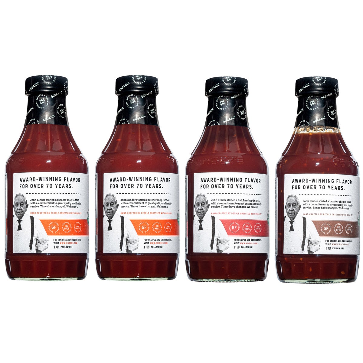 Kinder's Organic BBQ Sauce Variety 20.5 oz., 4-pack