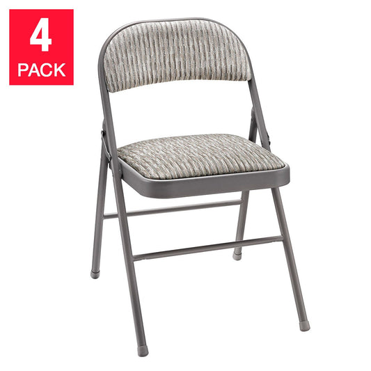 Meco Upholstered Folding Chair, 4-pack