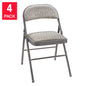 Meco Upholstered Folding Chair, 4-pack