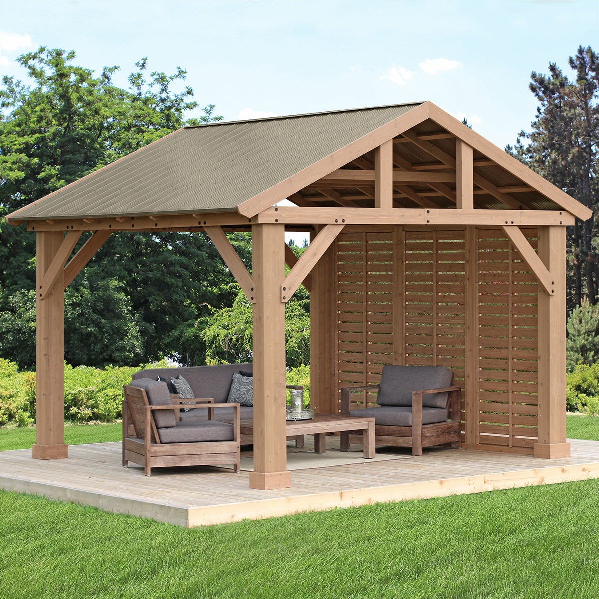 Yardistry 12' Pavilion Privacy Wall