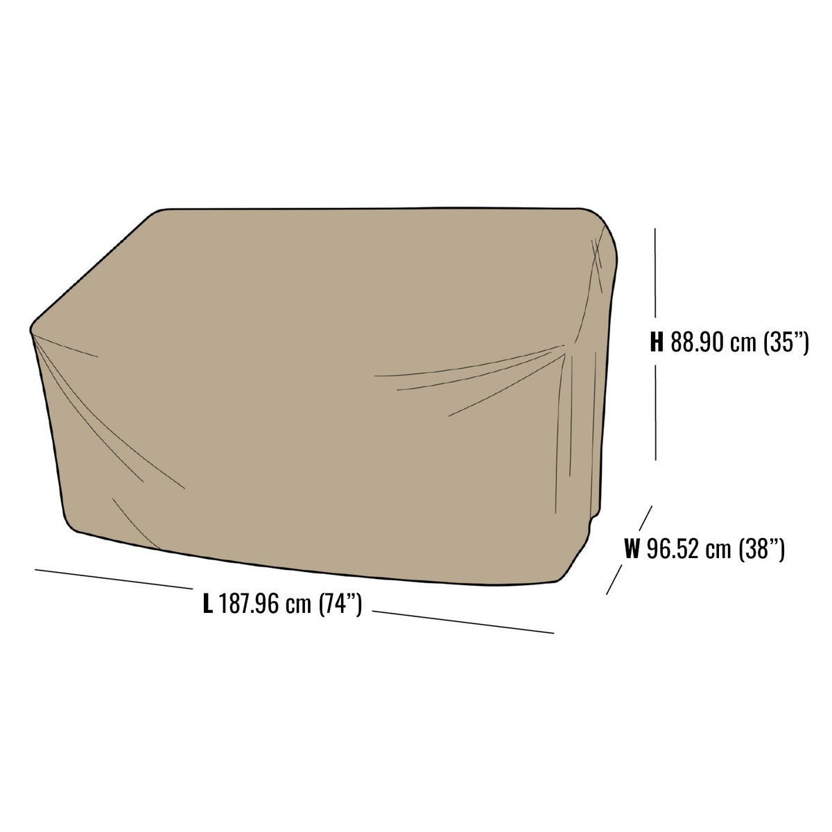 Outdoor Patio Sofa Cover, Love Seat