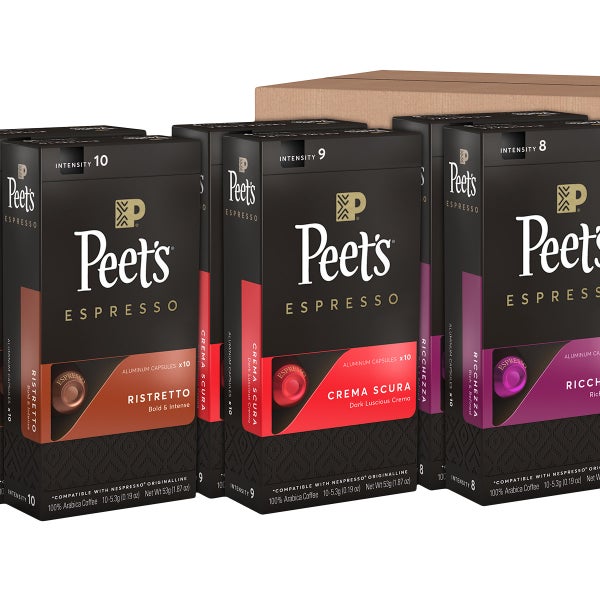 Peet's Coffee Nespresso Compatible Aluminum Capsules, 80-count