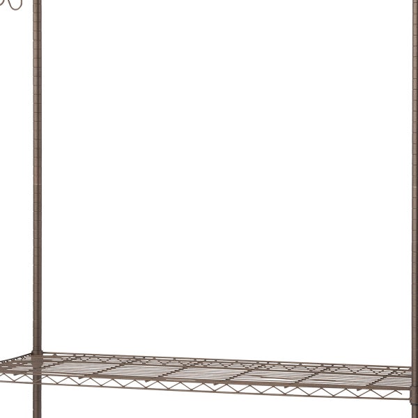 TRINITY Bronze Rolling Garment Rack