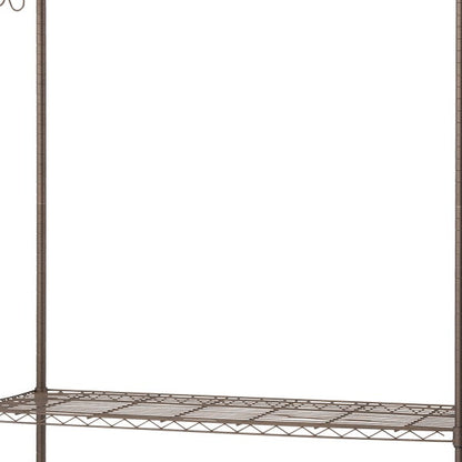 TRINITY Bronze Rolling Garment Rack