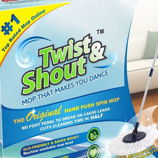 Twist & Shout Spin Mop & Bucket System with 1 Refill